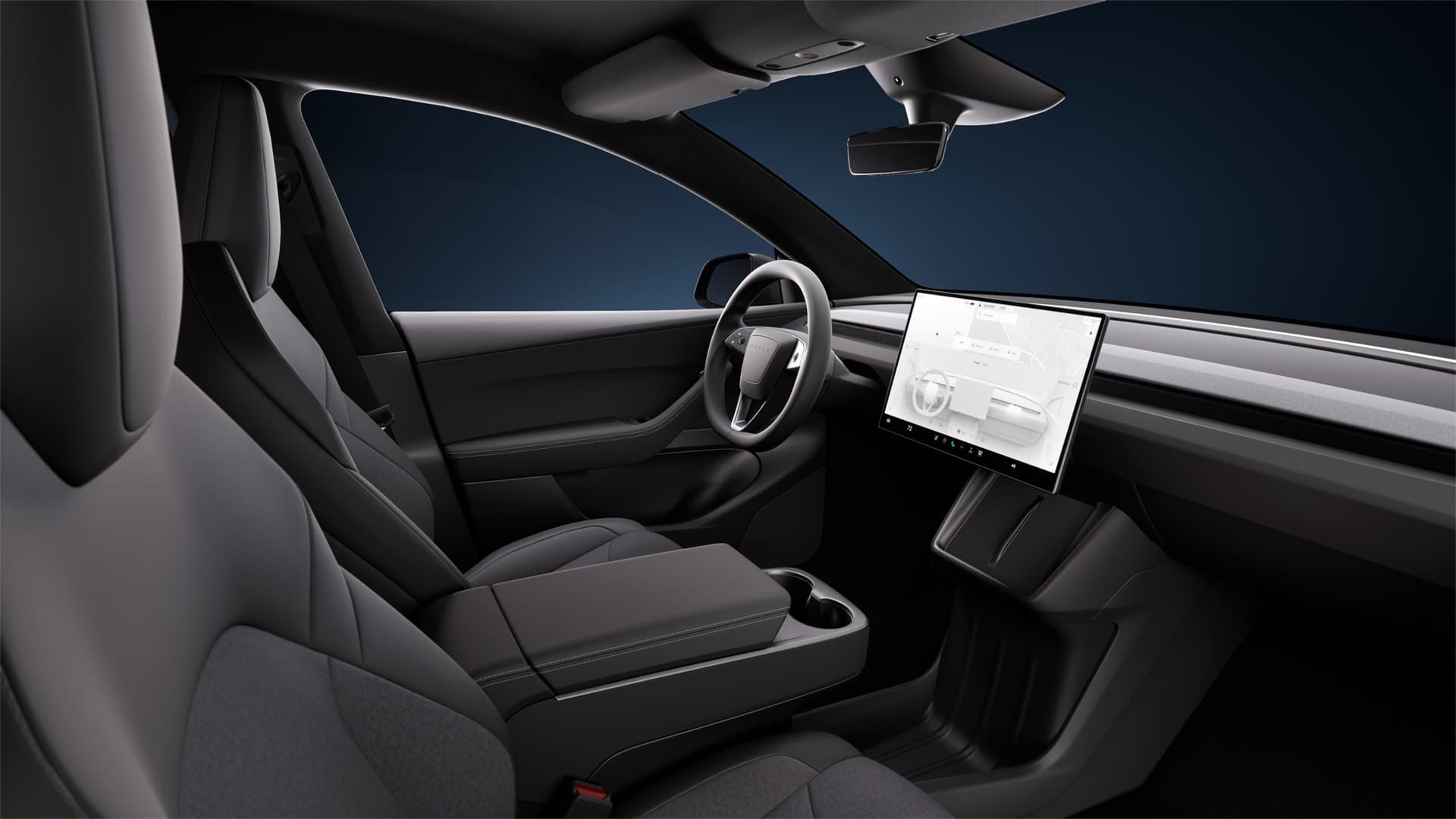 Model Y Juniper, Stealth Grey — Интериор